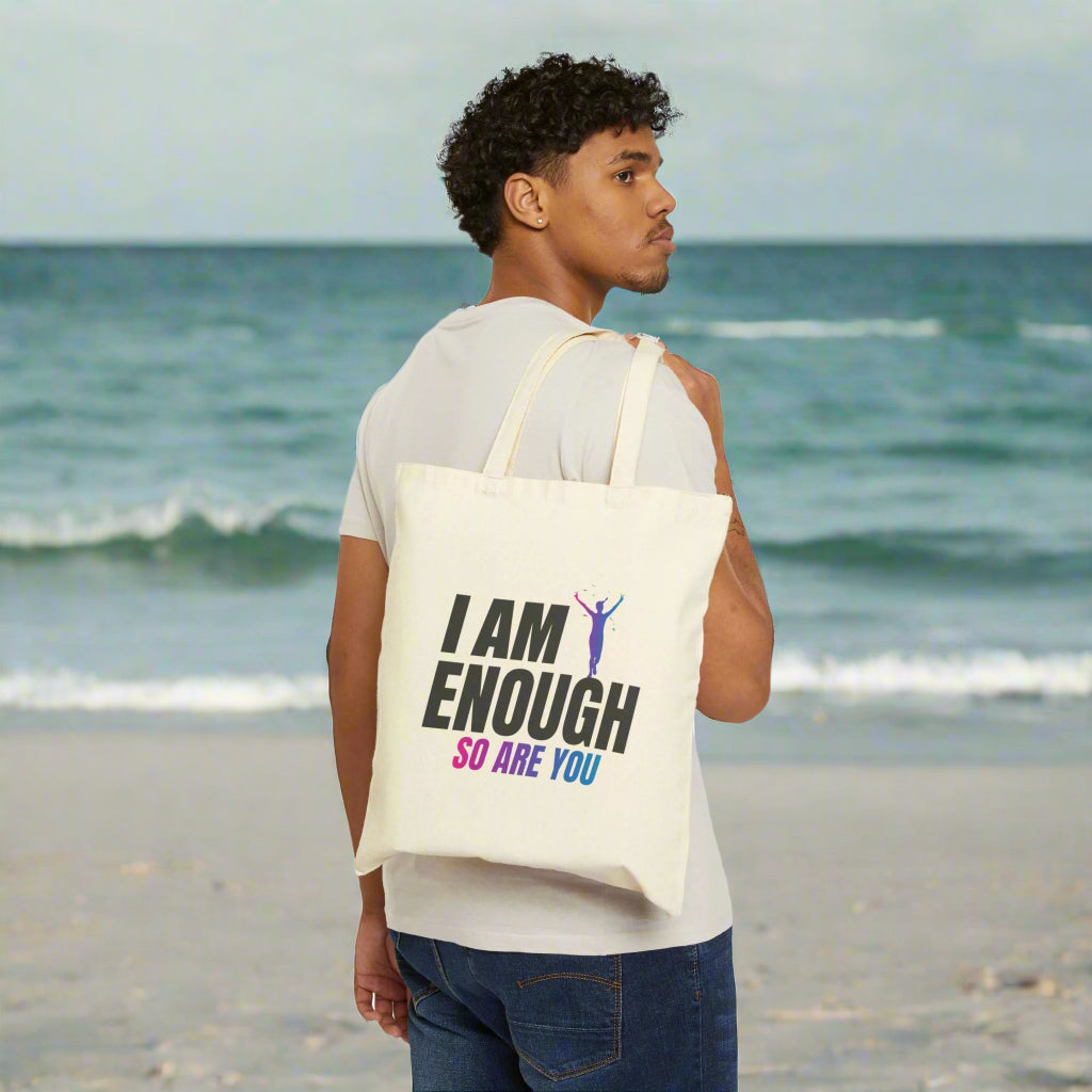 I AM ENOUGH Cotton Canvas Tote Bag